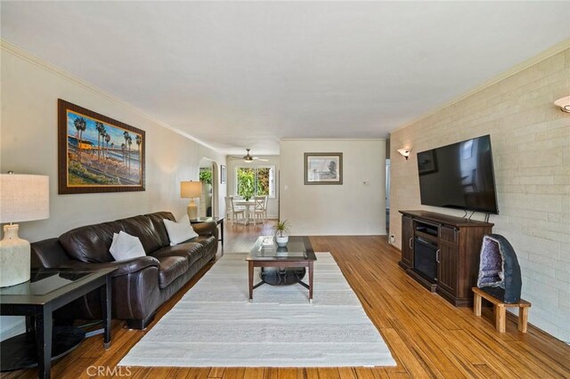 1413 Avenida De La Estrella, San Clemente, CA 92672 - living room featuring light wood-type flooring and ornamental molding
