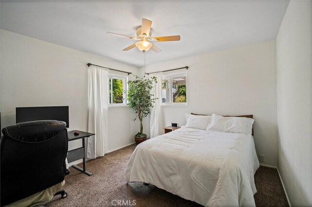 1413 Avenida De La Estrella, San Clemente, CA 92672 - carpeted bedroom with ceiling fan and a desk