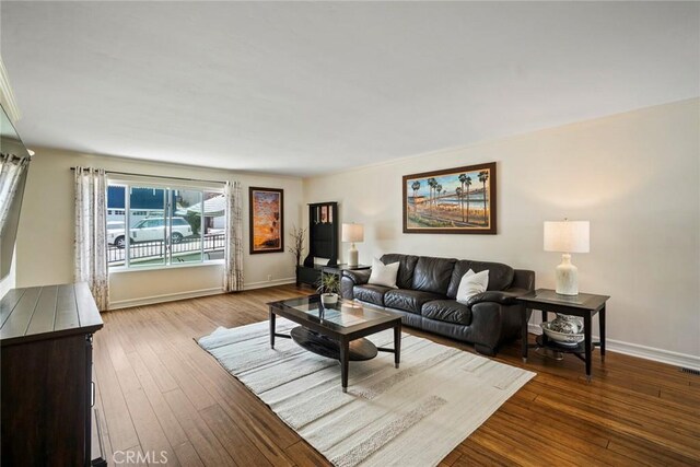 1413 Avenida De La Estrella, San Clemente, CA 92672 - living room featuring dark wood-type flooring and baseboards