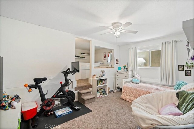 1413 Avenida De La Estrella, San Clemente, CA 92672 - exercise area featuring a ceiling fan and carpet floors