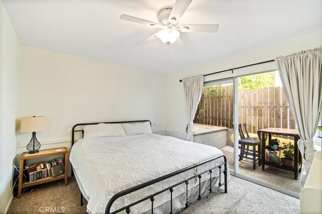 1413 Avenida De La Estrella, San Clemente, CA 92672 - carpeted bedroom featuring access to exterior and ceiling fan