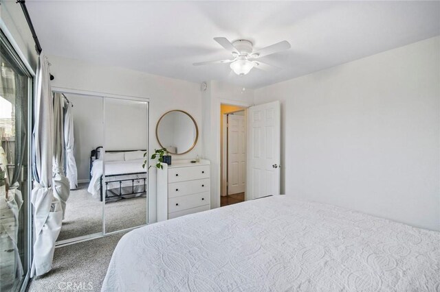 1413 Avenida De La Estrella, San Clemente, CA 92672 - carpeted bedroom featuring a ceiling fan and a closet