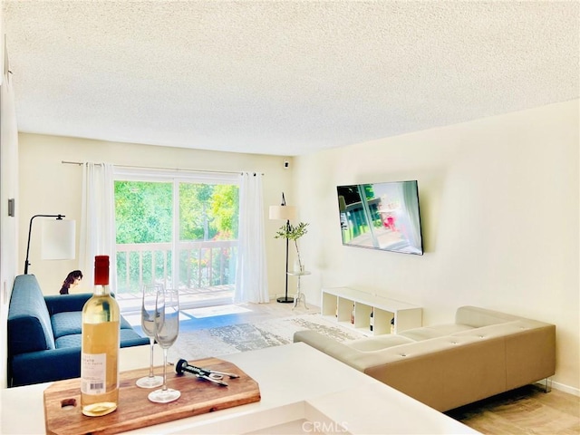 23515 Lyons Ave Unit 232, Valencia, CA 91355 - living room featuring a textured ceiling