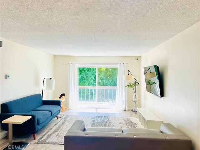 23515 Lyons Ave Unit 232, Valencia, CA 91355 - living area featuring a textured ceiling and wood finished floors