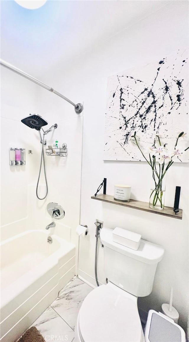 23515 Lyons Ave Unit 232, Valencia, CA 91355 - full bath with marble finish floors and tub / shower combination