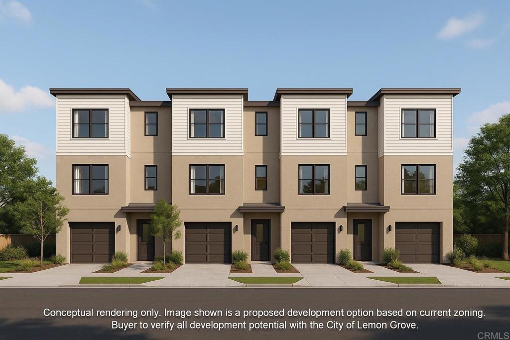 8124 Lemon Grove Way, Lemon Grove, CA 91945 - townhome / multi-family property featuring stucco siding, an attached garage, and driveway