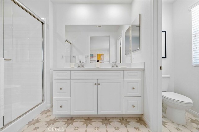 3957 E Huntington St, Ontario, CA 91761 - full bath with vanity, a stall shower, and tile patterned floors
