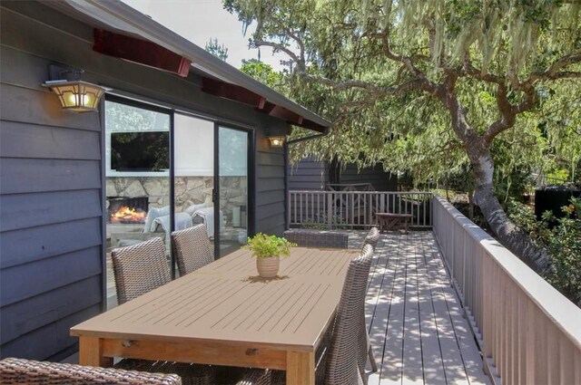 2103 Benson Ave, Cambria, CA 93428 - wooden deck with outdoor dining area