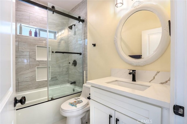 3264 E Holt Ave, West Covina, CA 91791 - bathroom featuring vanity and combined bath / shower with glass door