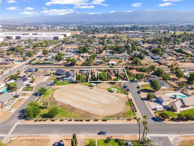 2041 Caballeros Rd, Norco, CA 92860 - aerial view of property's location featuring a mountain backdrop and property boundaries highlighted