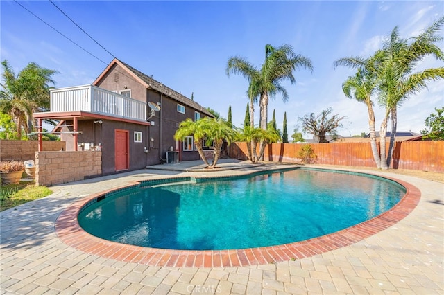 2041 Caballeros Rd, Norco, CA 92860 - view of pool with a fenced backyard and a patio