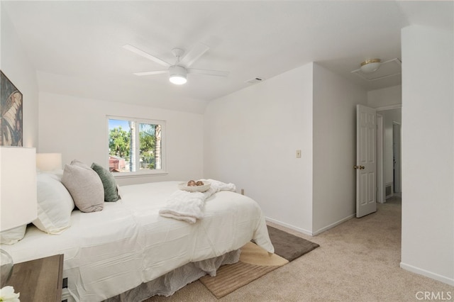 2041 Caballeros Rd, Norco, CA 92860 - bedroom with light colored carpet and a ceiling fan