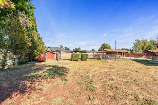 2041 Caballeros Rd, Norco, CA 92860 - view of yard featuring a shed