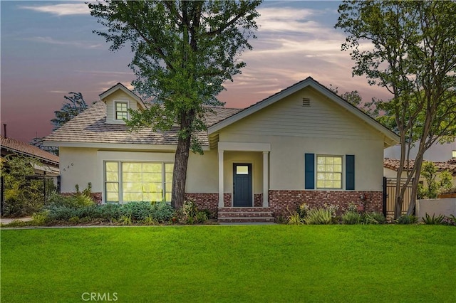 1620 Rubio Dr, San Marino, CA 91108 - view of front of home featuring brick siding, a yard, and stucco siding