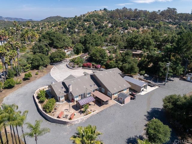 10166 Rancho Roble Rd, Escondido, CA 92026 - view from above of property with a heavily wooded area