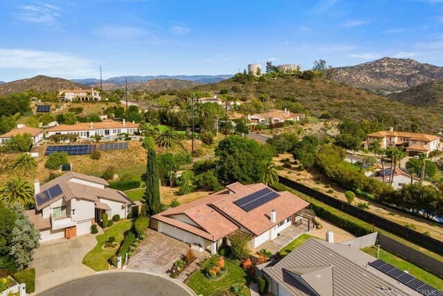 13837 Tam O Shanter Ct, Poway, CA 92064 - aerial view of residential area with a mountain backdrop