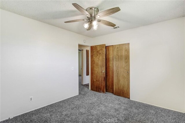 1593 W Carter St, Bloomington, CA 92316 - unfurnished bedroom featuring carpet flooring, a closet, and ceiling fan