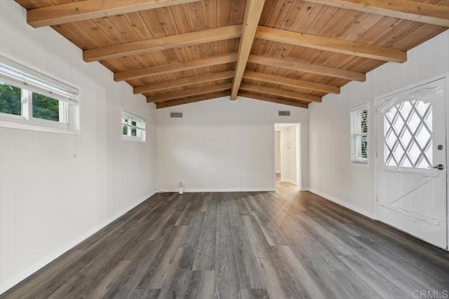 8123 Palm St, Lemon Grove, CA 91945 - unfurnished living room with dark wood finished floors and wood ceiling