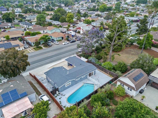 8123 Palm St, Lemon Grove, CA 91945 - aerial view of residential area featuring a pool