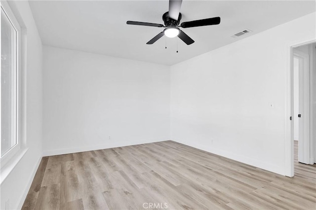 9546 San Pablo Ave, Hesperia, CA 92345 - unfurnished room with light wood-style flooring and a ceiling fan
