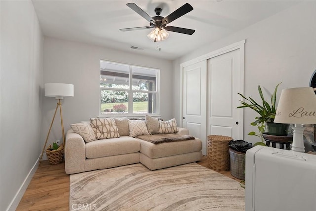 212 Valley View Dr, Paradise, CA 95969 - living room with ceiling fan and light wood-style floors