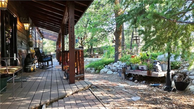 32383 Pine Manor Ln Unit 634, Running Springs, CA 92382 - view of wooden terrace