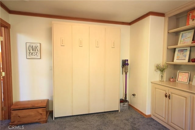 32383 Pine Manor Ln Unit 634, Running Springs, CA 92382 - unfurnished bedroom featuring ornamental molding and carpet