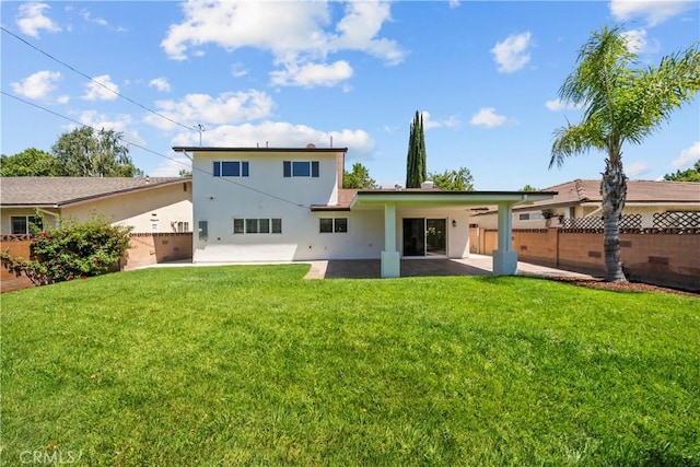 19548 Cedarcreek St, Canyon Country, CA 91351 - rear view of house with a patio area and stucco siding
