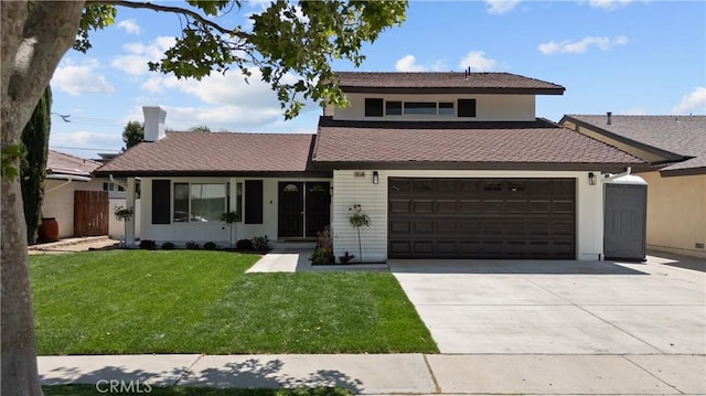 19548 Cedarcreek St, Canyon Country, CA 91351 - traditional-style house with concrete driveway, roof with shingles, and an attached garage