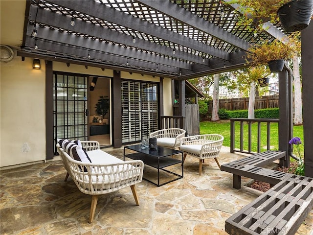502 Washington St, El Segundo, CA 90245 - view of patio / terrace with a pergola and an outdoor living space