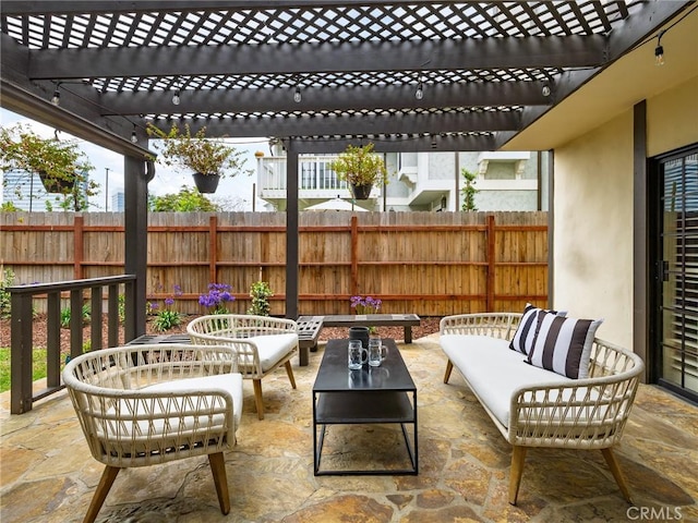 502 Washington St, El Segundo, CA 90245 - view of patio / terrace with outdoor lounge area and a pergola
