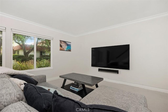 2811 Via Topacio, Carlsbad, CA 92010 - living area featuring ornamental molding and carpet floors