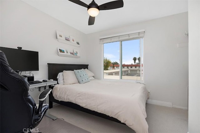 2811 Via Topacio, Carlsbad, CA 92010 - bedroom featuring carpet flooring, a desk, and a ceiling fan