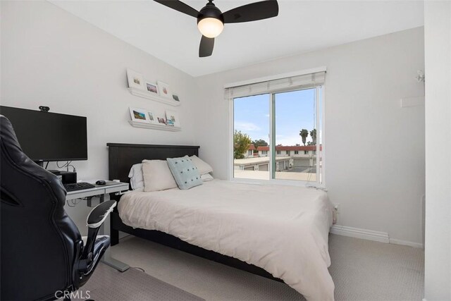 2811 Via Topacio, Carlsbad, CA 92010 - bedroom featuring carpet floors, a desk, and ceiling fan
