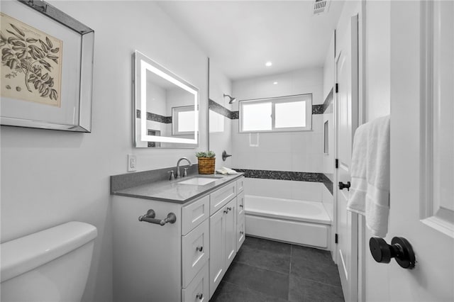 644 Kenoak Dr, Placentia, CA 92870 - full bathroom featuring vanity, washtub / shower combination, and tile patterned flooring