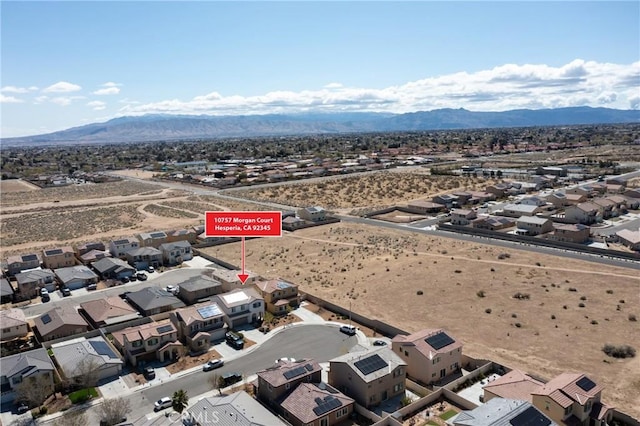 10757 Morgan Ct, Hesperia, CA 92345 - aerial perspective of suburban area with a mountain backdrop
