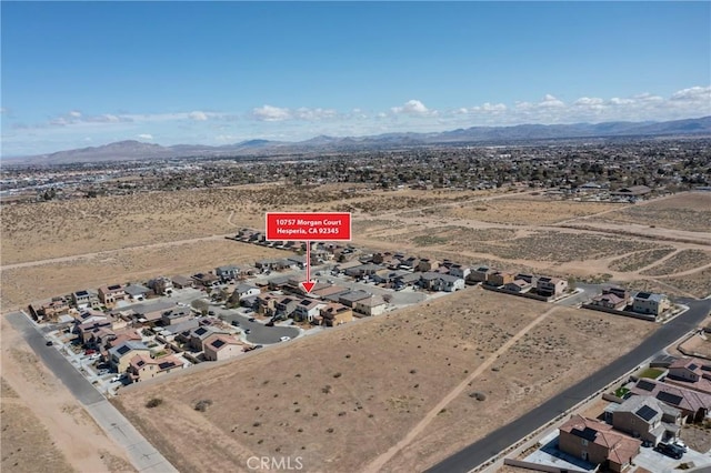 10757 Morgan Ct, Hesperia, CA 92345 - aerial perspective of suburban area with a mountain backdrop