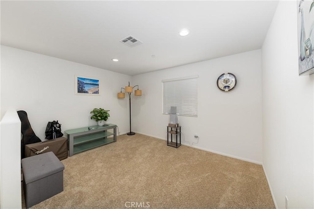 10757 Morgan Ct, Hesperia, CA 92345 - sitting room with carpet and recessed lighting