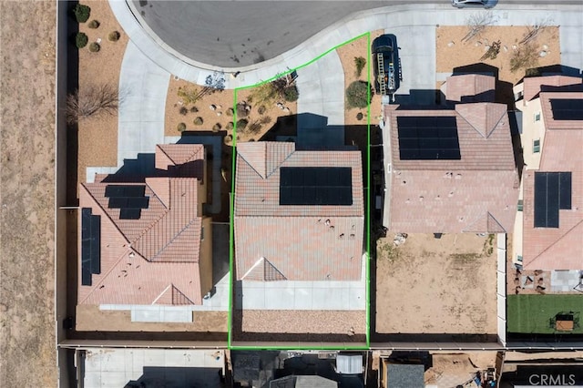 10757 Morgan Ct, Hesperia, CA 92345 - aerial view of property and surrounding area featuring property boundaries highlighted
