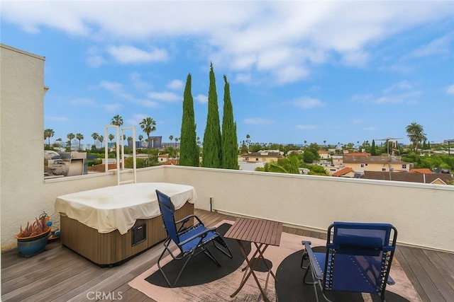 432 S Hamel Rd Unit 302, Los Angeles, CA 90048 - view of patio featuring a hot tub