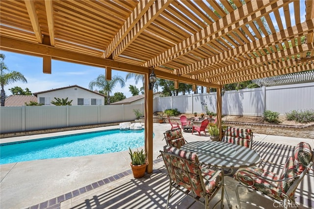 20865 Westbury Rd, Riverside, CA 92508 - view of swimming pool with a fenced backyard, a patio, and a pergola