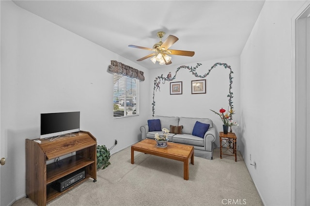 20865 Westbury Rd, Riverside, CA 92508 - carpeted living area with a ceiling fan