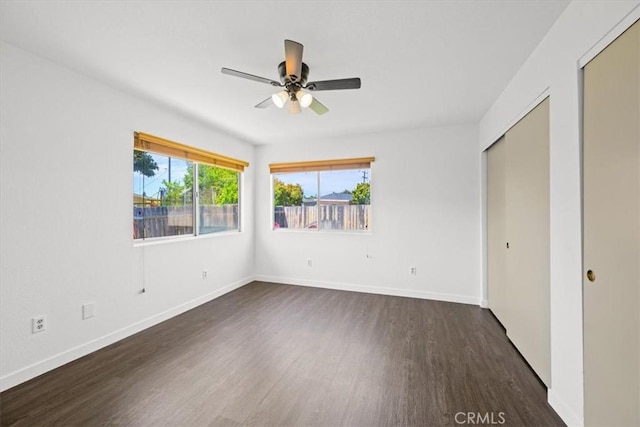 1066 Maple St, Arroyo Grande, CA 93420 - unfurnished bedroom featuring wood finished floors, a ceiling fan, and a closet