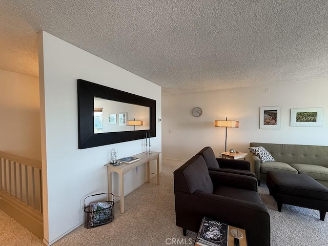 557 Lucerne St, Cayucos, CA 93430 - living area featuring carpet floors and a textured ceiling