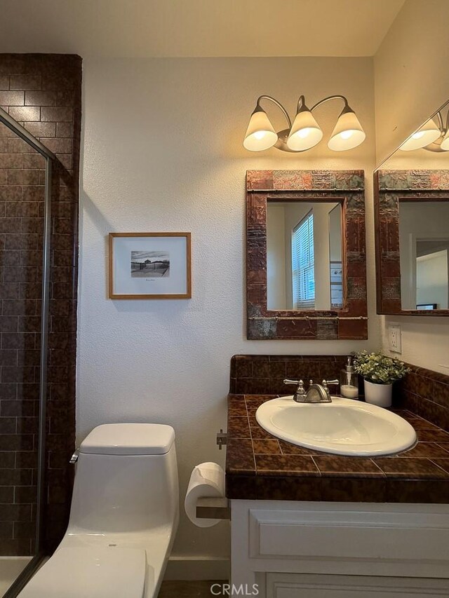 557 Lucerne St, Cayucos, CA 93430 - bathroom with a shower stall and vanity