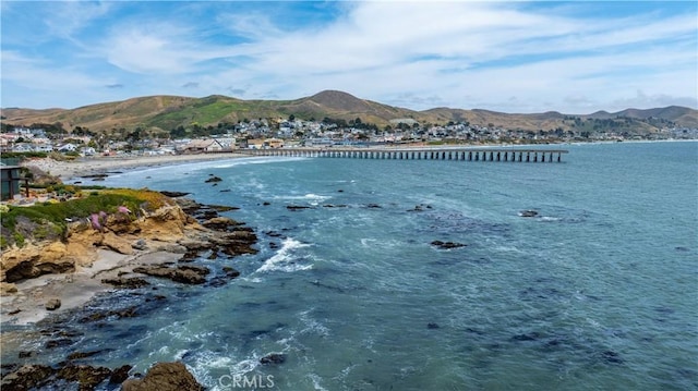 557 Lucerne St, Cayucos, CA 93430 - water view featuring a mountain backdrop