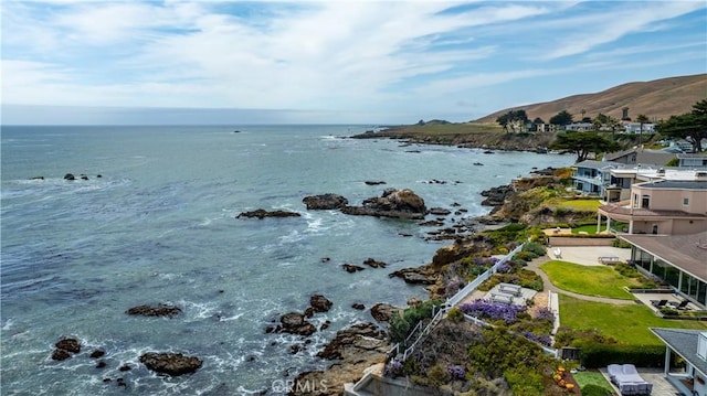 557 Lucerne St, Cayucos, CA 93430 - water view with a mountain backdrop
