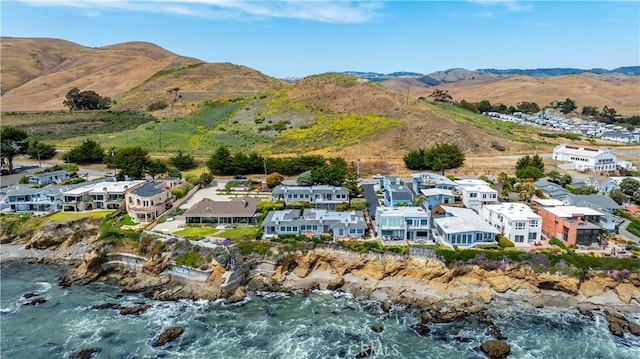 557 Lucerne St, Cayucos, CA 93430 - aerial view of residential area with a mountain backdrop