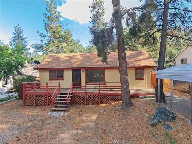 1777 Sparrow Rd, Wrightwood, CA 92397 - view of front facade featuring a deck