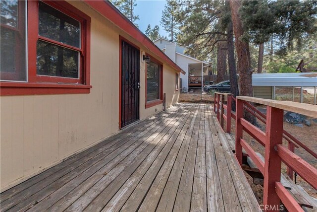 1777 Sparrow Rd, Wrightwood, CA 92397 - view of wooden deck